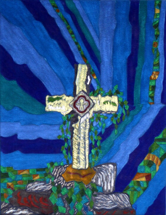 제목이 "Petite croix"인 미술작품 Laure Barlet로, 원작, 기름