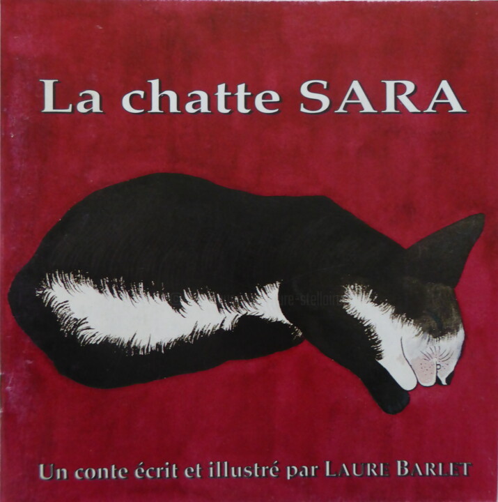 Peinture intitulée "La chatte Sara" par Laure Barlet, Œuvre d'art originale, Aquarelle