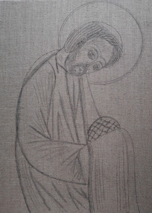 Peinture intitulée "Joseph et le pain d…" par Laure Barlet, Œuvre d'art originale, Crayon