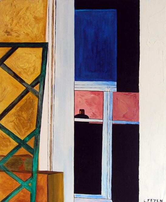 Peinture intitulée "interieur" par Laure Feyen, Œuvre d'art originale