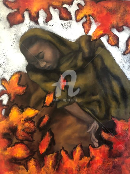 Peinture intitulée "L’africaine" par Laure Izambard, Œuvre d'art originale, Huile