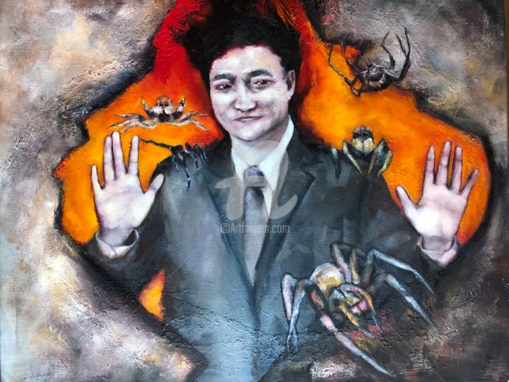 Peinture intitulée "Portrait de Jack" par Laure Izambard, Œuvre d'art originale, Huile