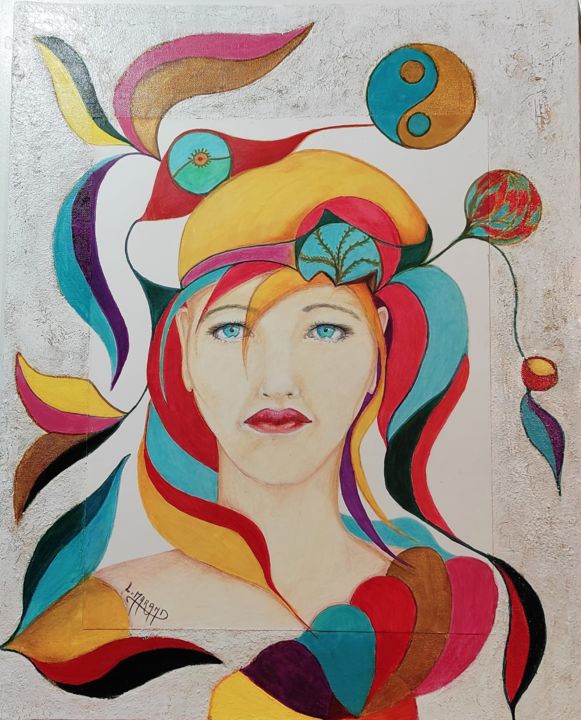 Peinture intitulée "Tristesse Psychédél…" par Gribouillages Laure Marand, Œuvre d'art originale, Crayon