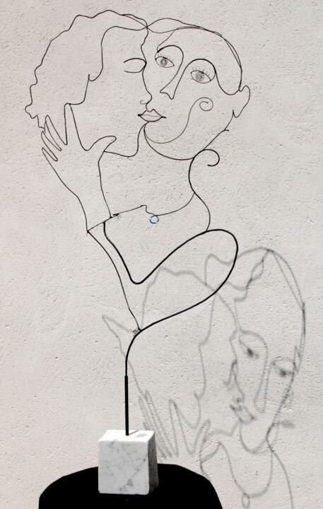 Sculpture intitulée "The lovers" par Laure Simoneau, Œuvre d'art originale, Métaux