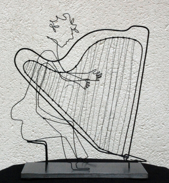 Sculpture intitulée "Harpo" par Laure Simoneau, Œuvre d'art originale, Métaux