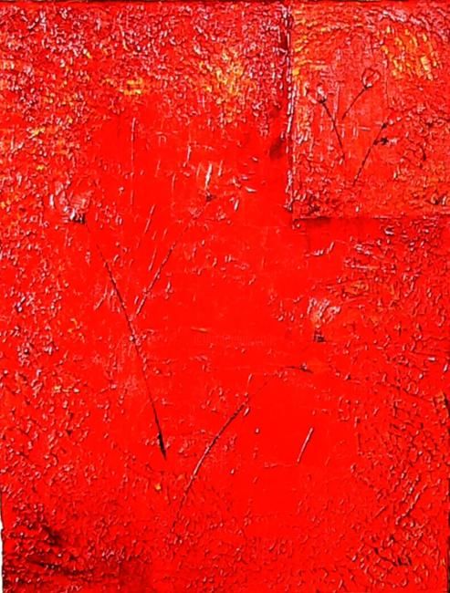 Peinture intitulée "Coquelicot et minia…" par Laureen86, Œuvre d'art originale