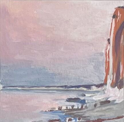 Peinture intitulée "Sunset" par Laurence Allemand, Œuvre d'art originale, Gouache