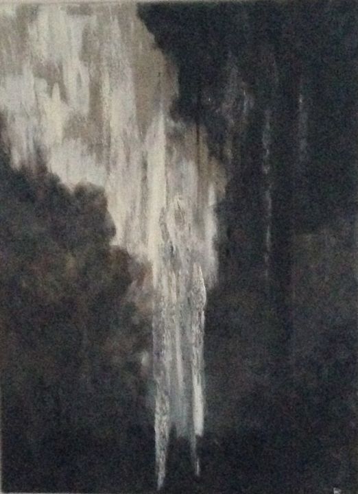 Painting titled "chutes" by Laurence Biancolli-Caruso, Original Artwork