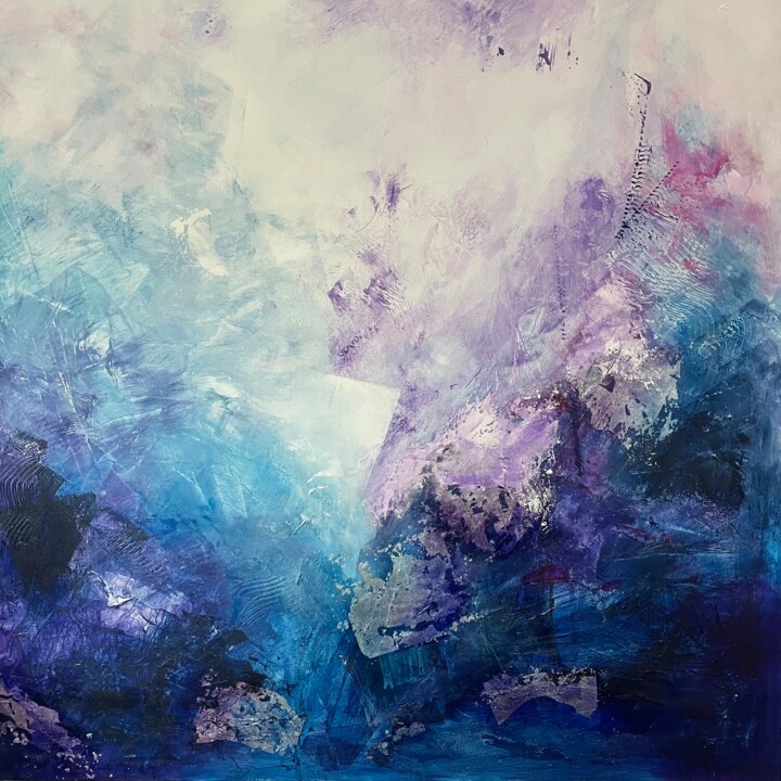 Painting titled "RHAPSODY IN BLUE" by Laurence Blondel (LO), Original Artwork, Acrylic