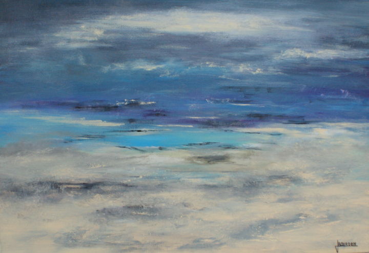 Peinture intitulée "Marée basse - Low T…" par Laurence Bourdon, Œuvre d'art originale, Acrylique