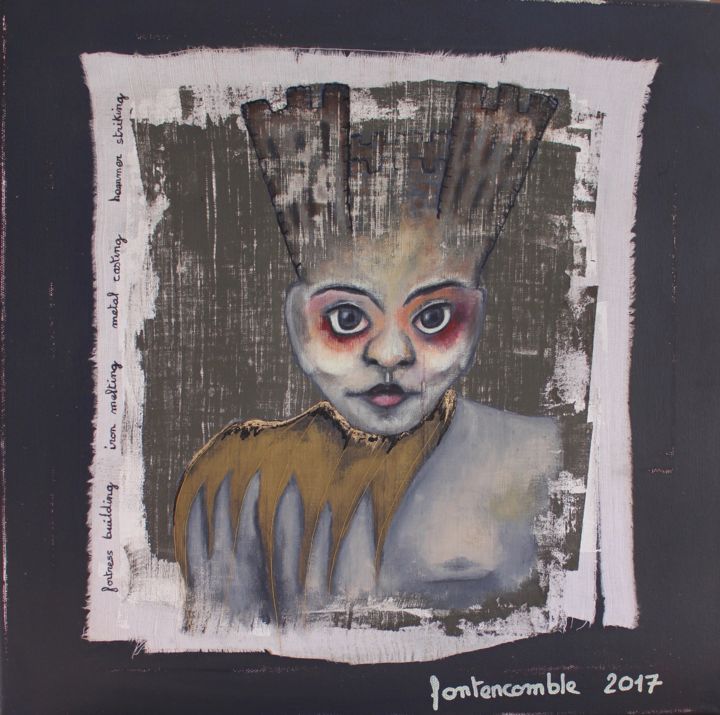 Peinture intitulée "Scars remain 1" par Fontencomble, Œuvre d'art originale