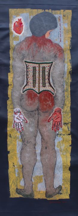 Peinture intitulée "En Corps de cendres…" par Fontencomble, Œuvre d'art originale, Acrylique