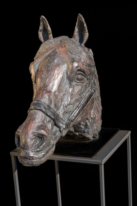 Sculpture intitulée "hommage à Ourasi" par Laurence Friche, Œuvre d'art originale, Bronze