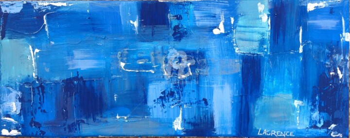 Malerei mit dem Titel "MULTI BLUE" von Laurence Lbn, Original-Kunstwerk, Acryl