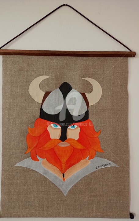 Картина под названием "Viking - VIGGO" - Laurence Lbn, Подлинное произведение искусства, Акрил Установлен на Другая жесткая…