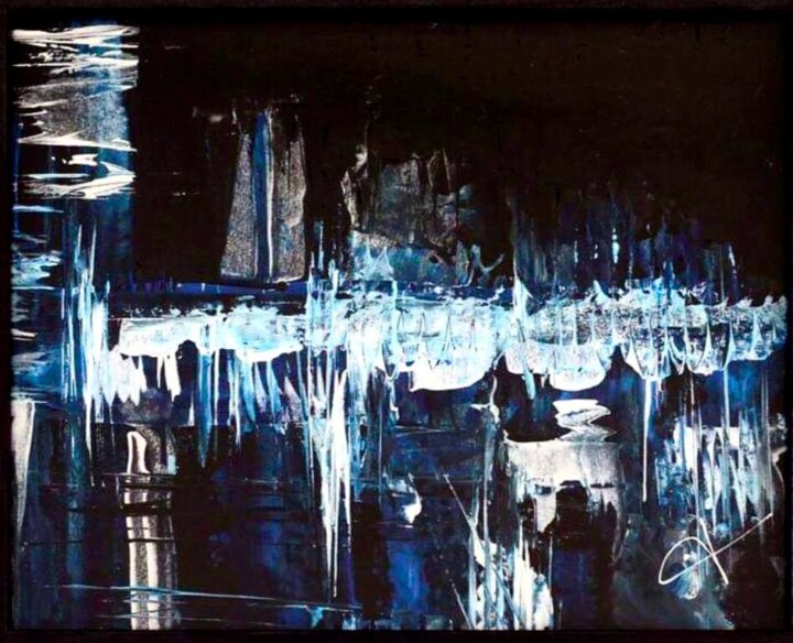 Peinture intitulée "Voiles Nocturne" par Laurence Million (YJAELL), Œuvre d'art originale, Acrylique Monté sur Châssis en bo…