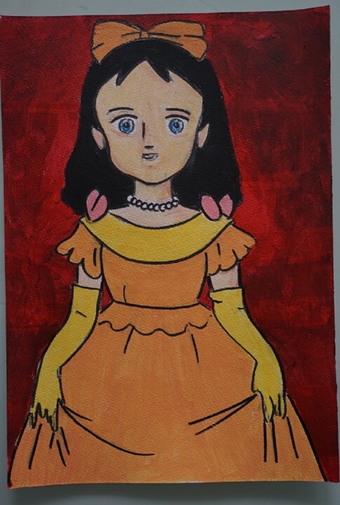 Peinture intitulée "princesse sarah - s…" par Laurence Servoin, Œuvre d'art originale, Acrylique