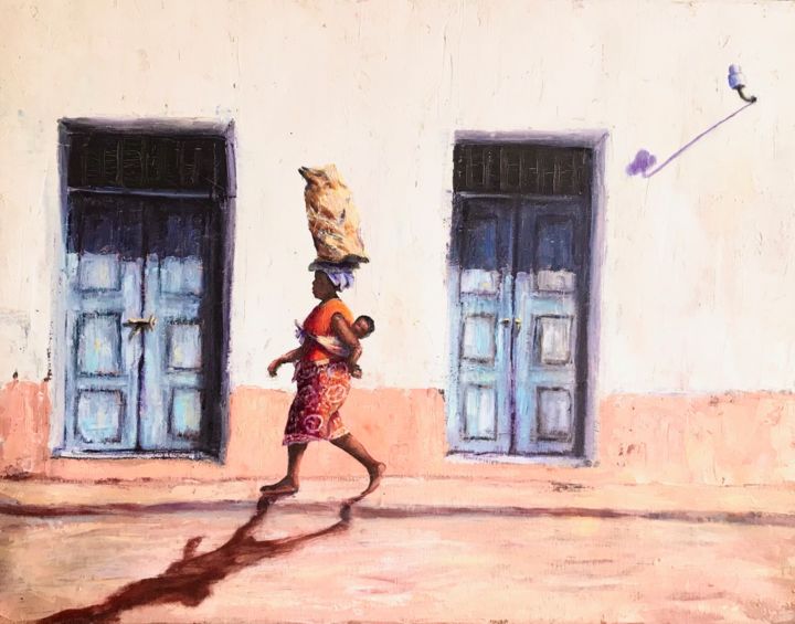 绘画 标题为“Street of Ilha - Il…” 由Laurence Blanchard, 原创艺术品, 油