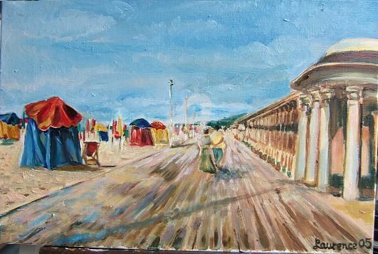 Painting titled "Les planches" by Laurence Cohen, Original Artwork
