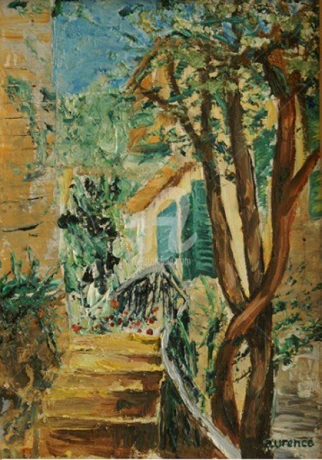 Painting titled "Chypre" by Laurence Cohen, Original Artwork