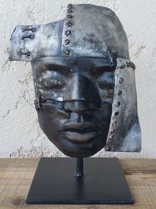 Sculpture titled "Jérim" by Laurence Bigand, Original Artwork, Clay