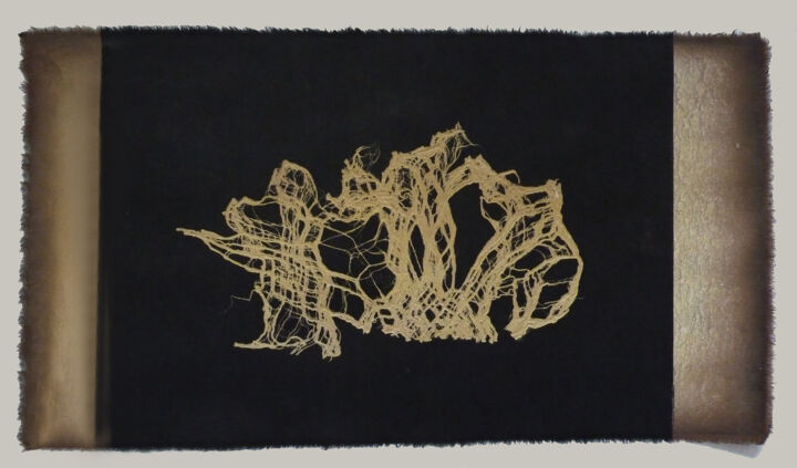 Obrazy i ryciny zatytułowany „Filaments de vie” autorstwa Laurence Prévost, Oryginalna praca, Collagraphy