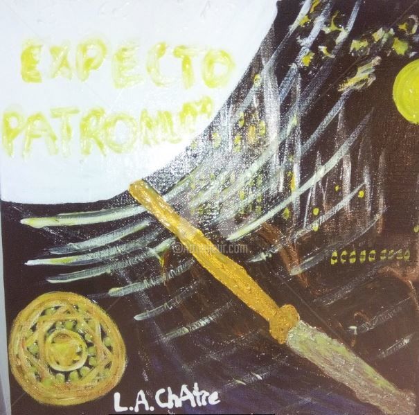 Painting titled "Expecto Patronum" by Laurent A. Chatre, Original Artwork, Acrylic
