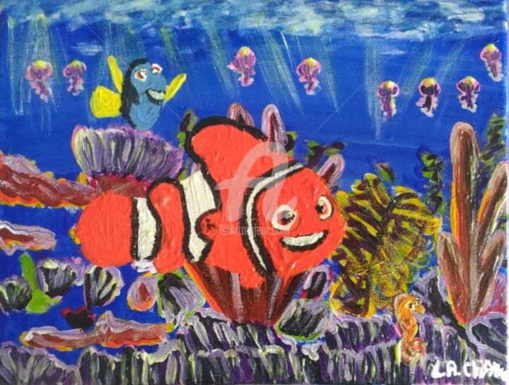 Painting titled "Nemo" by Laurent A. Chatre, Original Artwork, Acrylic