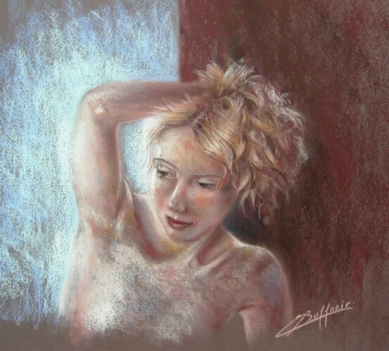 Painting titled "Mina" by Laurent Buffnoir, Original Artwork, Oil