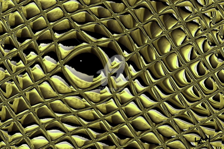 Digitale Kunst mit dem Titel "Reptile" von Laurent Chabrillat, Original-Kunstwerk, Digitale Malerei
