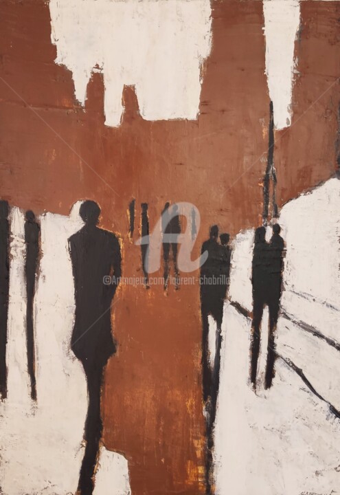 Peinture intitulée "série silhouettes 2" par Laurent Chabrillat, Œuvre d'art originale, Acrylique