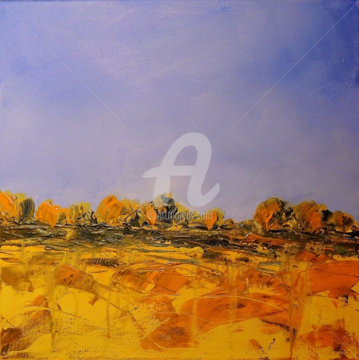 Pintura titulada "A la campagne artis…" por Laurent Chabrillat, Obra de arte original, Acrílico