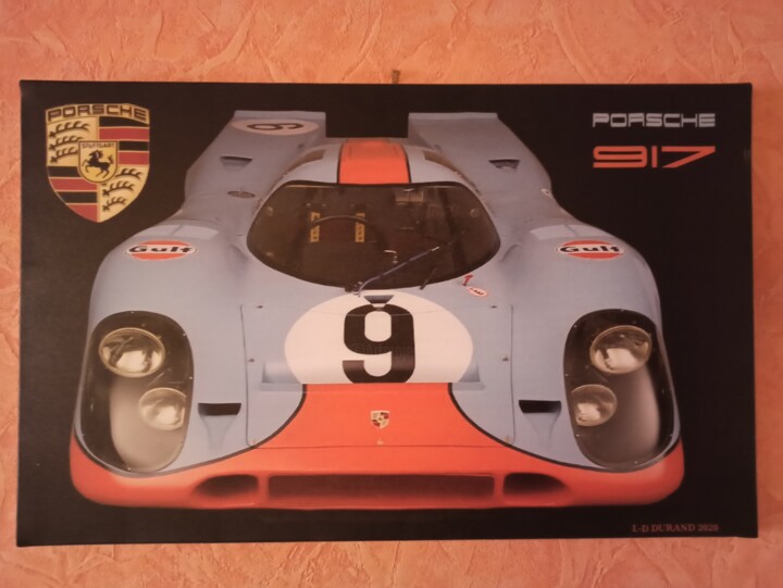 Цифровое искусство под названием "Porsche 917 Gulf" - Laurent Durand, Подлинное произведение искусства, Фотомонтаж Установле…