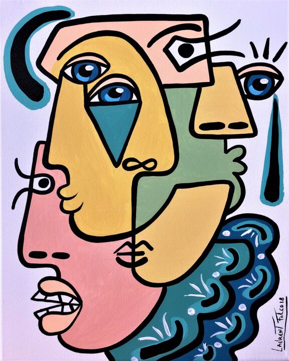 Painting titled "Les promesses." by Laurent Folco, Original Artwork, Acrylic