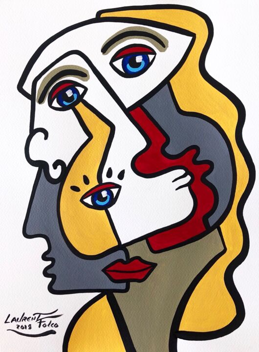Painting titled "Magdalena." by Laurent Folco, Original Artwork, Acrylic