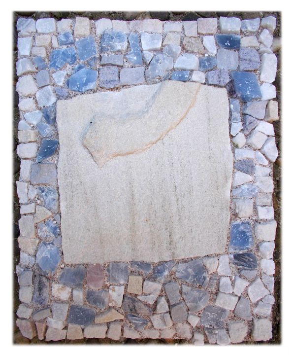 Sculpture titled "Confinement espace…" by Laurent Hunzinger, Original Artwork, Mosaic