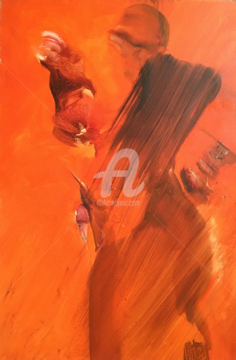 Painting titled ""Amour III"" by Laurent Hurard, Original Artwork, Oil