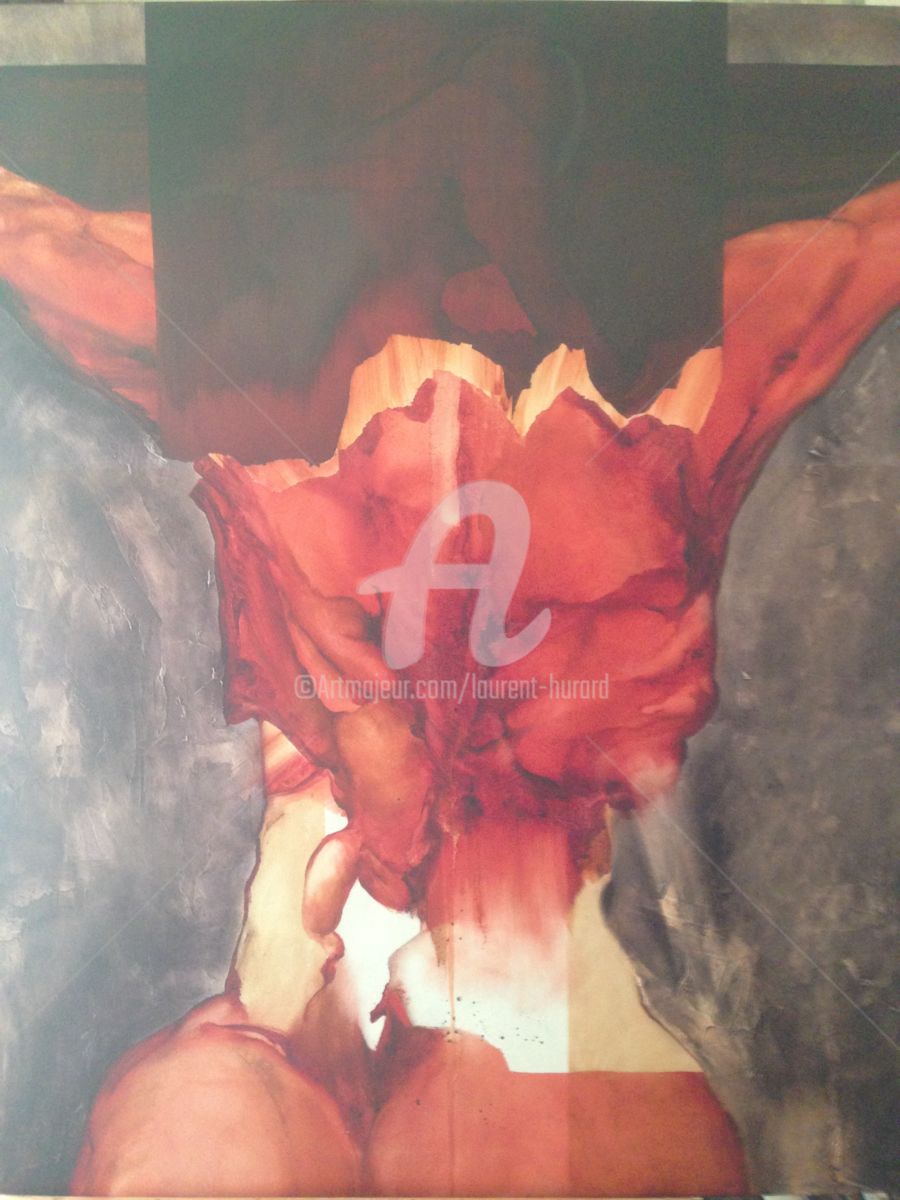 Peinture intitulée "Crucifixion IX" par Laurent Hurard, Œuvre d'art originale, Huile