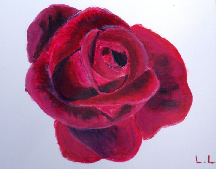 Peinture intitulée "Rose" par Laurent Leblanc, Œuvre d'art originale, Acrylique