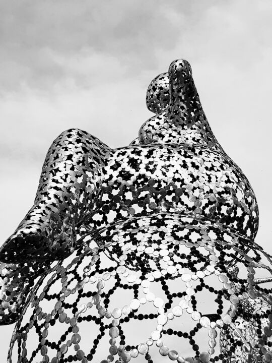Скульптура под названием "Réflexion" - Laurent Maëro, Подлинное произведение искусства, Нержавеющая сталь