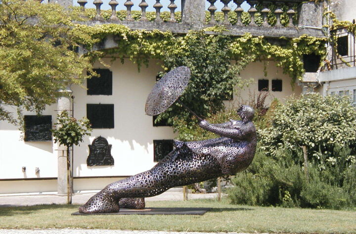 Skulptur mit dem Titel "Tempête" von Laurent Maëro, Original-Kunstwerk, Edelstahl