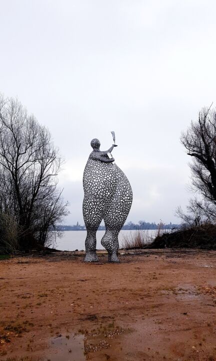 Scultura intitolato "Epistémè" da Laurent Maëro, Opera d'arte originale, Acciaio inossidabile