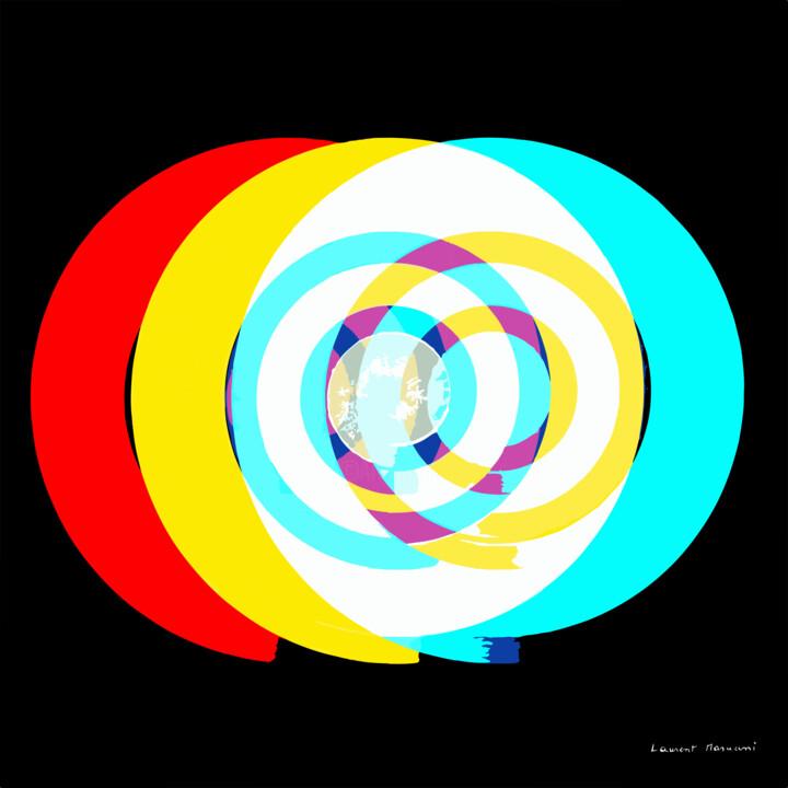 「spirales」というタイトルのデジタルアーツ Laurent Maruaniによって, オリジナルのアートワーク, デジタル絵画 金属にマウント