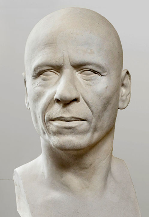 Scultura intitolato "Portrait" da Laurent Mc, Opera d'arte originale, Gesso