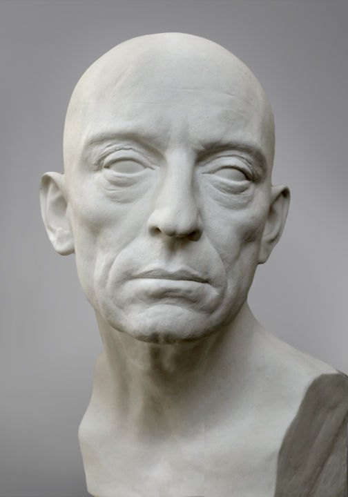 Sculpture titled "Portrait 4" by Laurent Mc, Original Artwork, Plaster