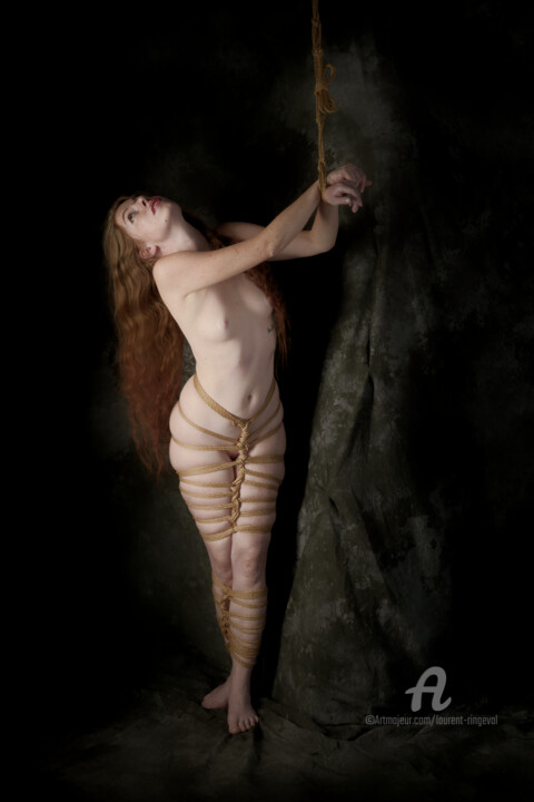 Photography titled "Angélique Shibari" by Laurent Ringeval, Original Artwork, Non Manipulated Photography