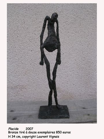 Sculptuur getiteld "placide-5402_copie_…" door Laurent Vignais, Origineel Kunstwerk