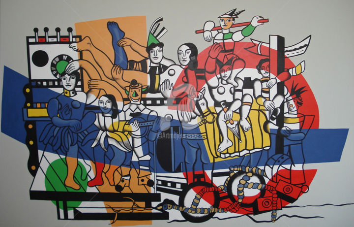 Картина под названием "La grande Parade, d…" - Laurent Berthe, Подлинное произведение искусства, Акрил