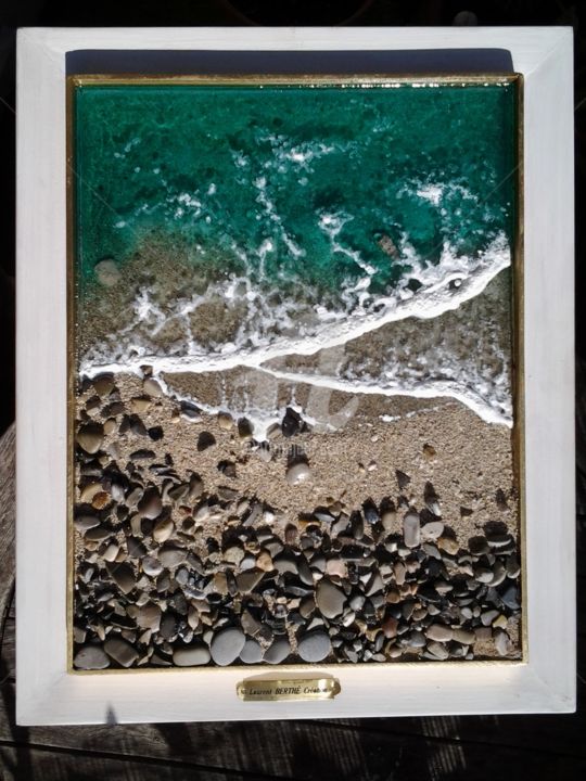Peinture intitulée "un bout de plage vi…" par Laurent Berthe, Œuvre d'art originale