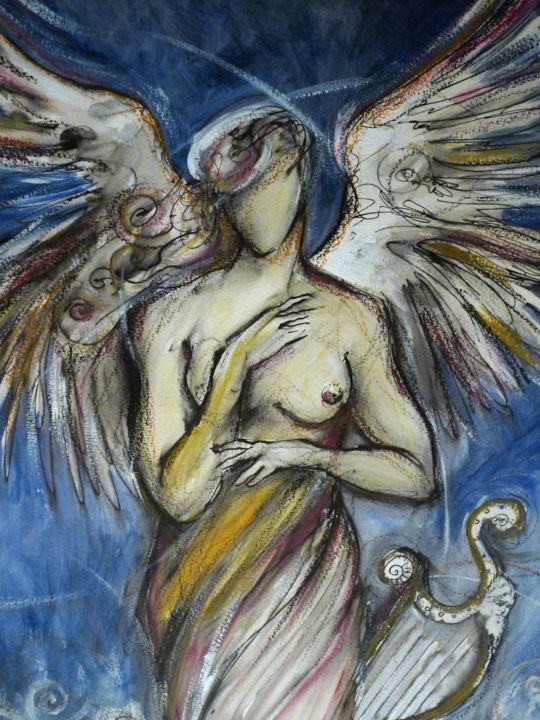 Pittura intitolato "FEMME AILEE" da Laurent Bois, Opera d'arte originale, Acrilico